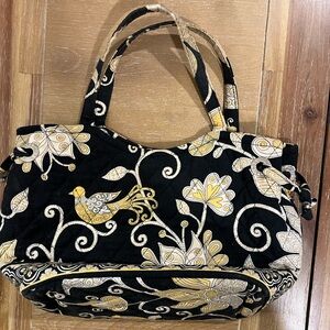 Vera Bradley Yellow Bird Sherry Mini Tote with End Ties